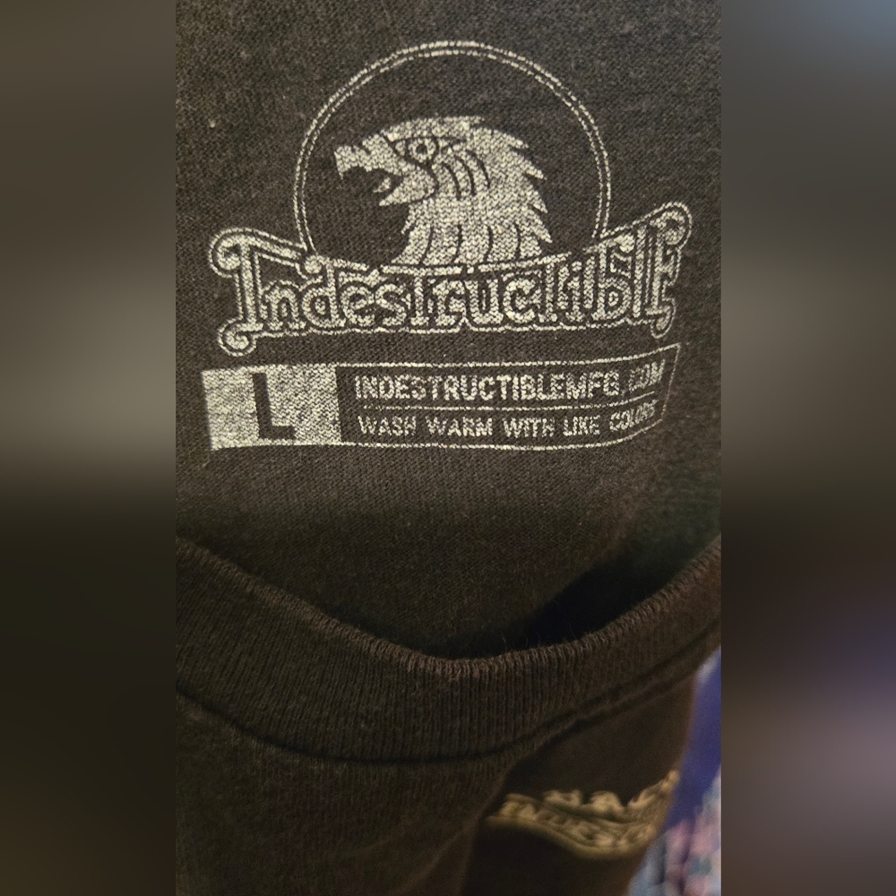 Indestructible Men's Black Collectible Tee "Back Road" SzL See Measurements - Picture 4 of 4